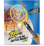 ZAP IT! Bug Zapper - Rechargeable Mosquito, Fly Killer and Bug Zapper Racket - 4,000 Volt - USB Charging, Super-Bright LED Light to Zap in the Dark - Unique 3-Layer Safety Mesh That's Safe to Touch