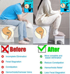 LIGOPAPO Squatting Toilet Stool for Adult Pooping, Bathroom Potty Stool,Non-Slip Splicable Healthy Stable Plastic Toilet Assistance Step for Seniors and Kids,Black A