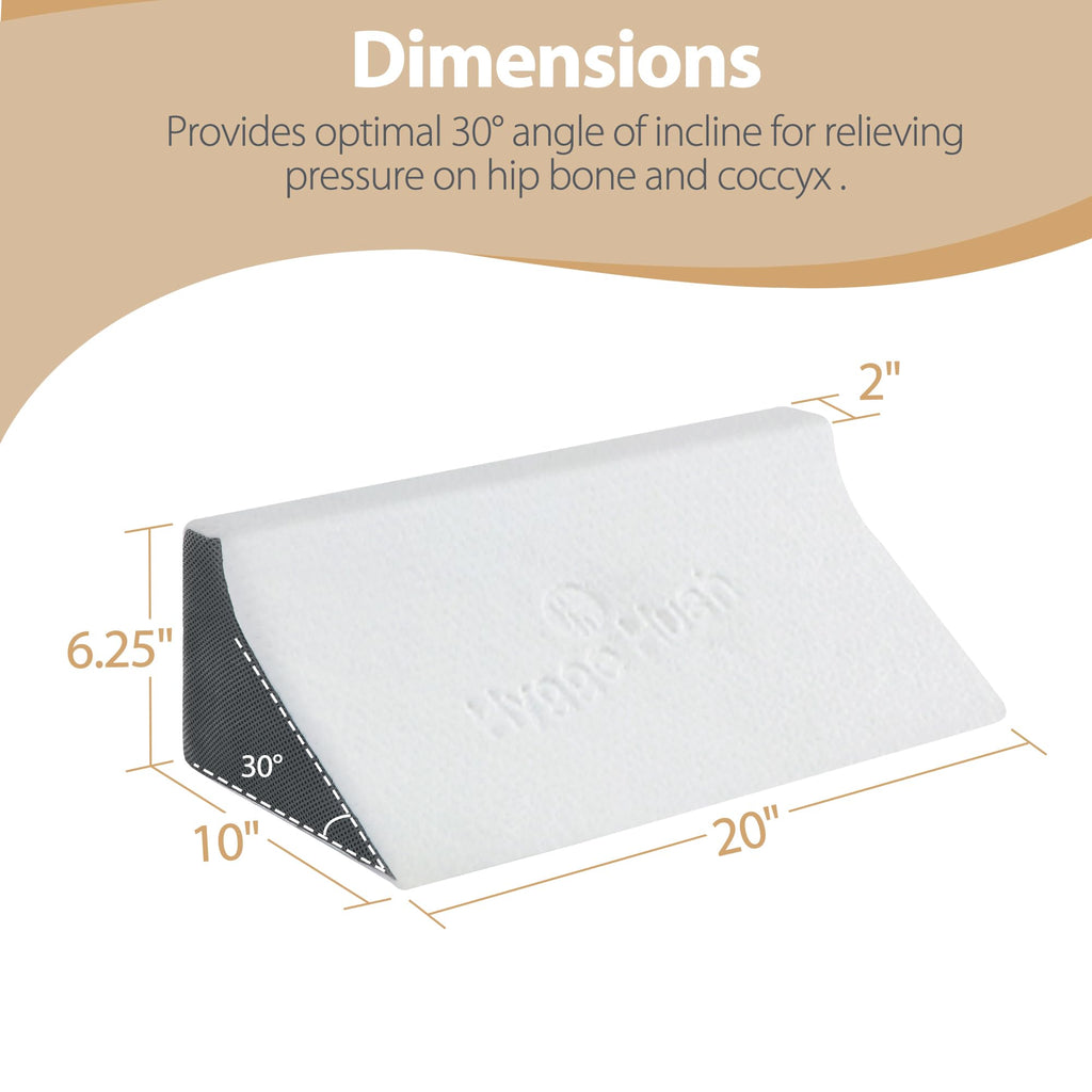 Touchutopia Wedge Pillow for Sleeping, Side Sleeper Body Back Positioners for Back Pain, Preventing Bedsores, After Surgery, Pregnancy Support, Ankle Support, Bed Wedge Pillow for Side Sleepers, White