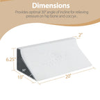 Touchutopia Wedge Pillow for Sleeping, Side Sleeper Body Back Positioners for Back Pain, Preventing Bedsores, After Surgery, Pregnancy Support, Ankle Support, Bed Wedge Pillow for Side Sleepers, White