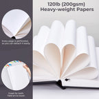 Ohuhu Marker Pads Art Sketchbook, 10"x7.4", 120 LB/200 GSM Drawing Papers, 78 Sheets/156 Pages, Hardcover Sketch Book for Alcohol Markers Christmas Gift