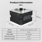 Official Creality Ender 3 V3 SE Extruder Stepper Motor, 42-26 Stepper Motor 3D Printer Extruder Motor 0.84A 12 Teeth Round Shaft, Sprite Extruder Motor for Ender 3 S1/3 S1 Pro/3 S1 Plus/5 S1/3 V3 KE