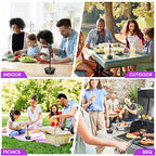 PIMAG Holographic Blade Fans - Fly Repellent for Picnics, Parties, Restaurants - Keep Flies Away - 4 Pack