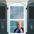 Toogod Trump 2024 Window Decal Car Sticker Window Cling for Vehicles(for Left Side)