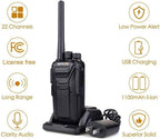 Retevis RT27 Walkie Talkies with Earpiece,Two Way Radios Rechargeable,USB Charging VOX Handsfree,2 Way Radio Long Range for Family Road Trip Camping Hiking Skiing(3 Pack)