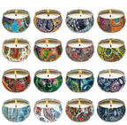 16 Scented Candles Gift,Natural Soy Wax Aromatherapy Candles,Small Portable Tin Candles Set for Mom,Women,Teachers, Colleagues and Friends,2.5 OZ