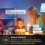 Kasa Smart Light Bulbs, Full Color Changing Dimmable Smart WiFi Bulbs Compatible with Alexa and Google Home, A19, 60 W 800 Lumens,2.4Ghz only, No Hub Required, 2-Pack (KL125P2), Multicolor