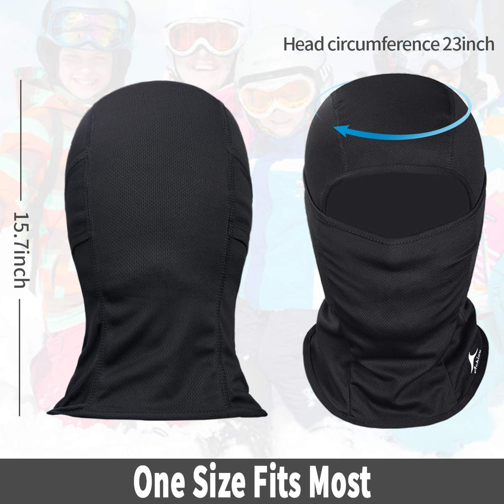 Ski Mask for Men Women, Balaclava Face Mask, Shiesty Mask UV Protector Lightweight for Motorcycle Snowboard Black