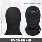 Ski Mask for Men Women, Balaclava Face Mask, Shiesty Mask UV Protector Lightweight for Motorcycle Snowboard Black