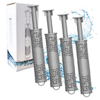 Joepoe Hot Tub Silver Ion Cartridge for Hot Springs Spa- Hot Tub Silver Ion Cartridge Keeps Spa Water Crystal Clear, Spa Mineral Sticks for Hot Tub, Each Filter Last 4 Months (4-Pack, Grey)