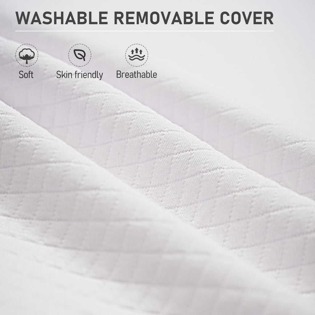 SUNYRISY Adjustable Wide Size Bed Wedge Pillow, Wedge Mattress Topper with Washable Cover, Mattress Wedge Lifter, Inclined Mattress Elevator for Acid Reflux, Neck & Back Pain, Anti-snoring, Queen