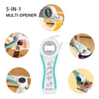 MEYUEWAL Jar Opener, 6 In 1 Bottle Opener for Weak Hands, Lid Opener Jar Opener for Seniors with Arthritis, Easy Can Opener Manual, Multifunctional Jar Opener Gripper for Elderly Kitchen Home