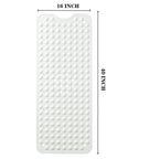 YANZIFLY Bathtub Mat for Shower: Soft Silicone 16 X 40 Inch Bath Mat Non Slip with Suction Cups Tub Mat for Bathroom for Kids Elderly Extra Large Shower matt Machine Washable - White