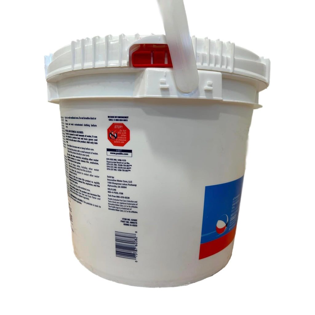 Poolife Turbo Shock to Eliminate Algae, Bacteria & Cloudy Water - Strongest 78% Calcium Hypochlorite Pool Shock - Fast-Dissolving, No Pre-Mixing - Safe Chlorine Shock for All Pool Surfaces - 25 lb