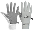 Full Finger UV Protection Gloves - Women & Men's Thin Fishing, Hiking, Cycling, Driving, Gym Gloves (Grey, Large)