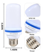 BHCORNER Smaller LED Purple Flame Light Bulbs - Halloween Decorations Light Bulbs,E26/E27 Base Christmas Purple Flickering Light Bulbs Outdoor, led Flame Bulbs for Outdoor Lights (4 Pack)