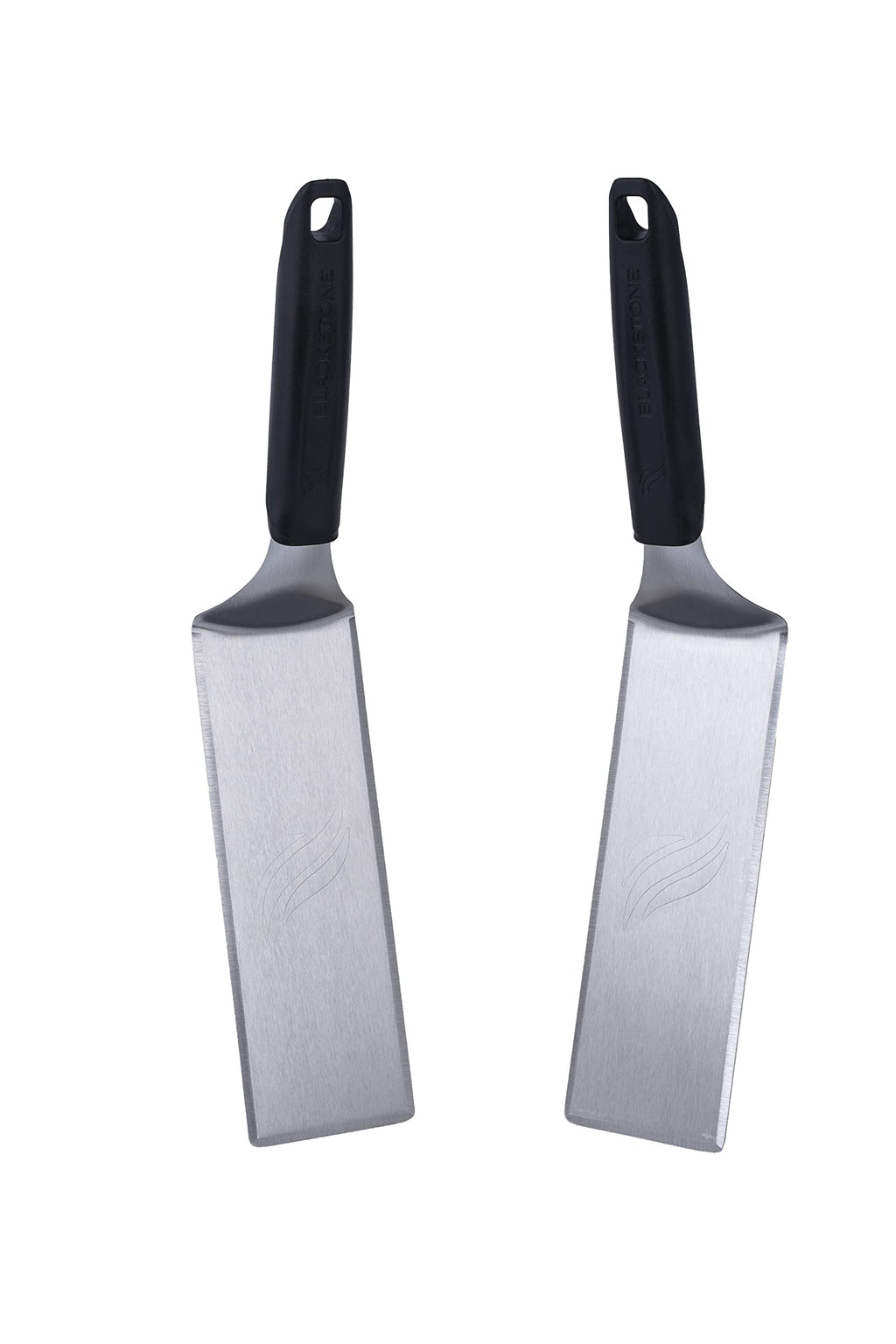 BLACKSTONE 5550 Extra Long Griddle Spatula Set of 2- Perfect Heavy-Duty Stainless Steel Premium Flat Top BBQ Grill Accessories, Non-Slip Plastic Handle, Heat Resistant, Dishwasher Safe Easy to Clean