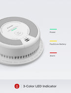 X-Sense 2-in-1 Smoke and Carbon Monoxide Detector Alarm (Not Hardwired), 10-Year Battery-Operated Dual Sensor Fire & CO Alarm, SC06, 3-Pack