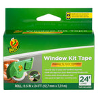 Duck Brand Window Kit Tape with Refillable Dispenser, Double-Sided Tape with Strong Adhesion for Use with Duck Brand Window Insulation Kit Tape, 0.5 Inches by 24 Feet, Green