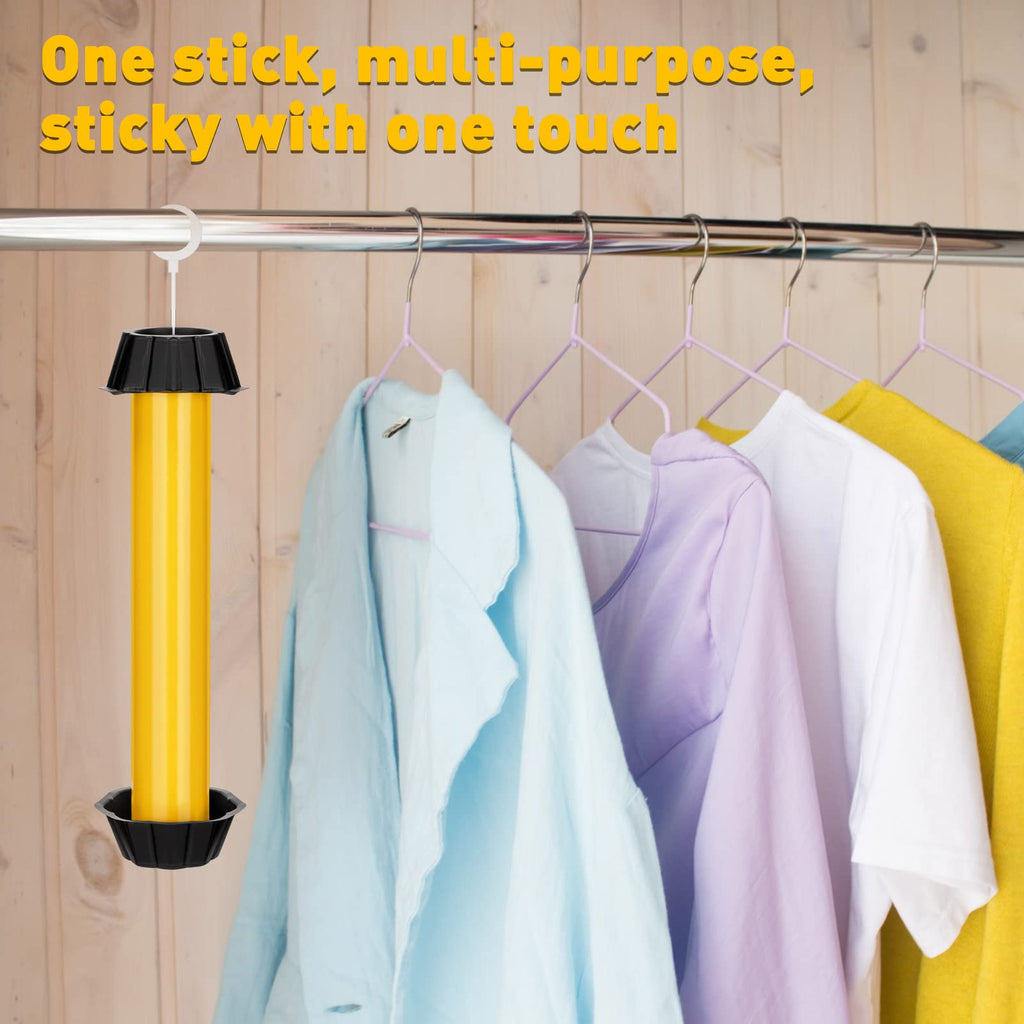 Fly Traps for Indoor Outdoor Hanging Fly Stick Sticky Mosquito Trap Fruit Fly Stick Trap Home Insect Fly Sticky Trap, 10 x 2.5 Inches (12 Pcs)