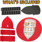Pack 2 Bucket Lid Mouse Trap, 5 Gallon Bucket Compatible, Mouse Catching Tool, Trap Door Style, Multi Catch, Auto Reset, Indoor Outdoor (Reddish)