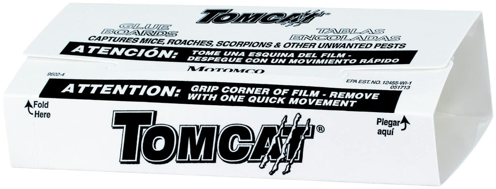 Tomcat Glue Boards with Immediate Grip Glue for Mice, Cockroaches, and Insects, Ready-to-Use, 3-Pack (12 Glue Boards)
