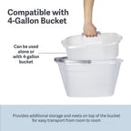 Casabella Plastic Multipurpose Cleaning Storage Caddy with Handle, 1.5-Gallon, Clear