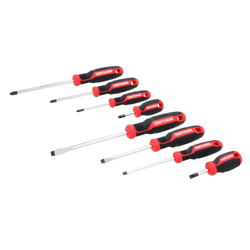 CRAFTSMAN Screwdriver Set, 8 Pc, Flat Head and Phillips Screwdrivers (CMHT65130)