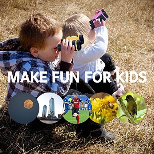 Compact Binoculars for Kids Bird Watching Hiking Camping Fishing Accessories Gear Essentials Best Toy Gifts for Boys Girls Children Toddler Waterproof 5X30 Optical Lens Including Compass