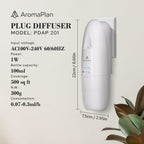 AROMAPLAN Plug in Waterless Diffuser- Fragrance Diffuser, Waterless Diffusers for Essential Oils, Wall Diffuser Plug in-Up to 500 Sq. FT Coverage - Nanotechnology Plug in (White).