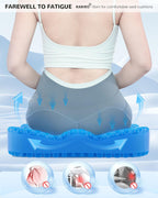 Enlarged 19.7" Gel Seat Cushion, Chair Seat Pads for Wheelchair, Gel Cushion Seat for Pressure Coccyx Sciatica Pain Relief, Egg Cushion for Car Office Chair, Cooling Cushion for Long Sitting[Blue]