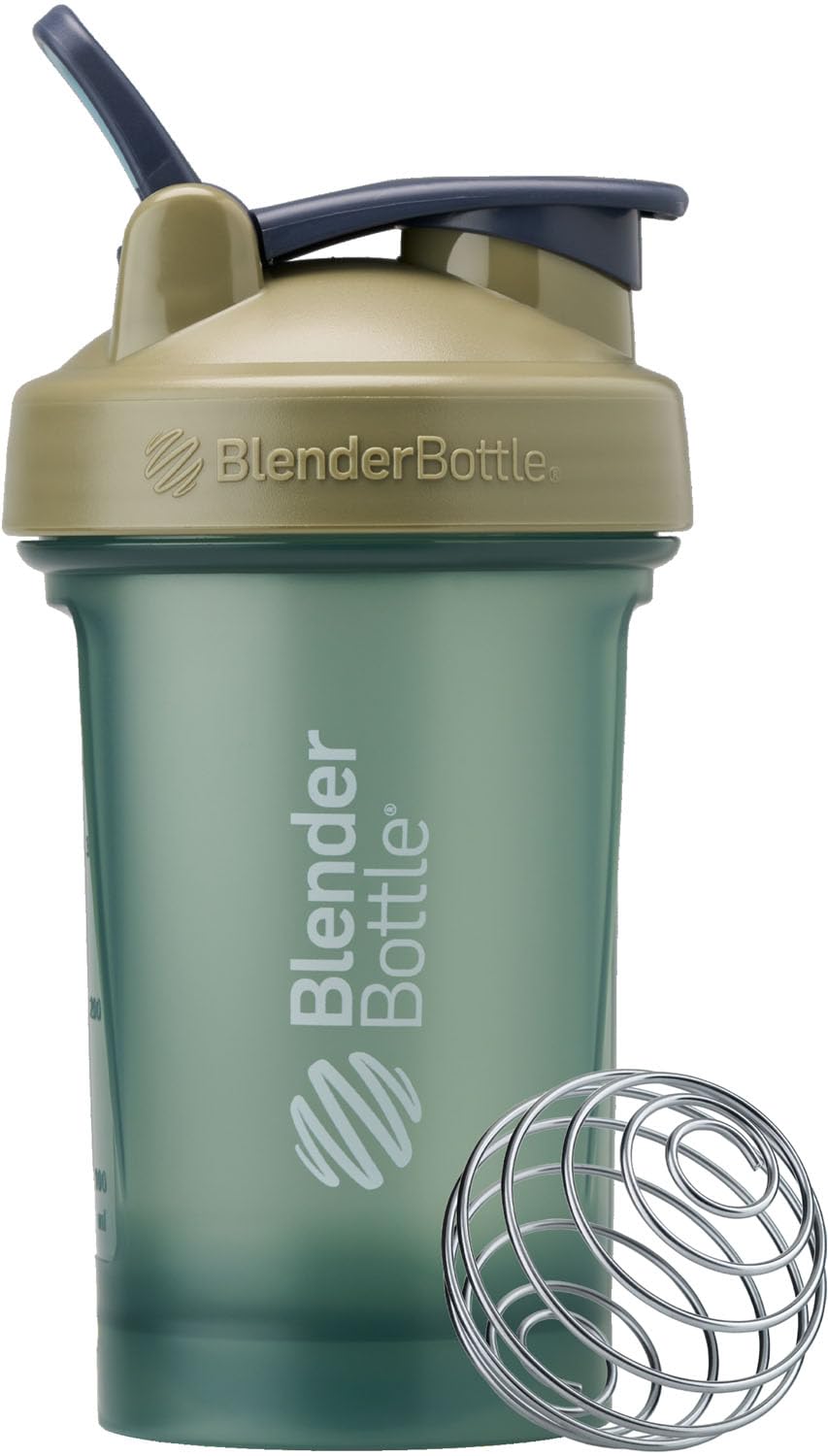 BlenderBottle Classic V2 Shaker Bottle Perfect for Protein Shakes and Pre Workout, 20oz, Full Color Tan