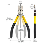 Wire Cutter,6.5 inch Side Cutters,Spring Loaded Wire Cutters for Crafting,Flush Cutter,Ultra Sharp for Jewelry Making,Flush Cut Pliers,Dikes Wire Cutters,Floral Wire Cutter,Snips