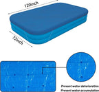 Inflatable Pool Cover for 120in x 72in Rectangle Swimming Pool, Rectangular Pool Covers, Built-in Elastic Dustproof Rainproof Foldable Above Ground Pool Cover (Blue, 120in x 72in)