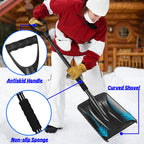 Snow Shovel, 42.5" Emergency Shovel for Car, 3-Piece Detachable Design, Adjustable Portable Snow Shovel for Driveway, Camping, Snowman Playing