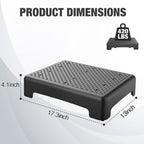 HBTower Step Stool, Mobility Step Stool for Adults & Seniors, Non-Slip Step Platform Indoor and Outdoor, Portable Step Riser, Safety Step for Car, Bedside, Office, Shower, Stairs(Black)