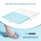 VADSBO Wedge Pillow, Bed Wedge Pillows for Sleeping, Snoring, Back Support, After Surgery, Foam Triangle Pillow, Removable Washable Cover, 5in/Grey