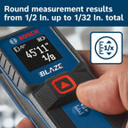 BOSCH GLM100-23 100 Ft Blaze Laser Distance Measure, Includes 2 AA Batteries, Distance Measuring Laser