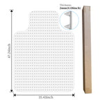 Tonaus Chair Mat for Carpet, 48"×36" T-Shape Transparent PVC Home Office Desk Chair Mat for Floor Protection with Non-Slip Studded Backing Pile Carpet Protector