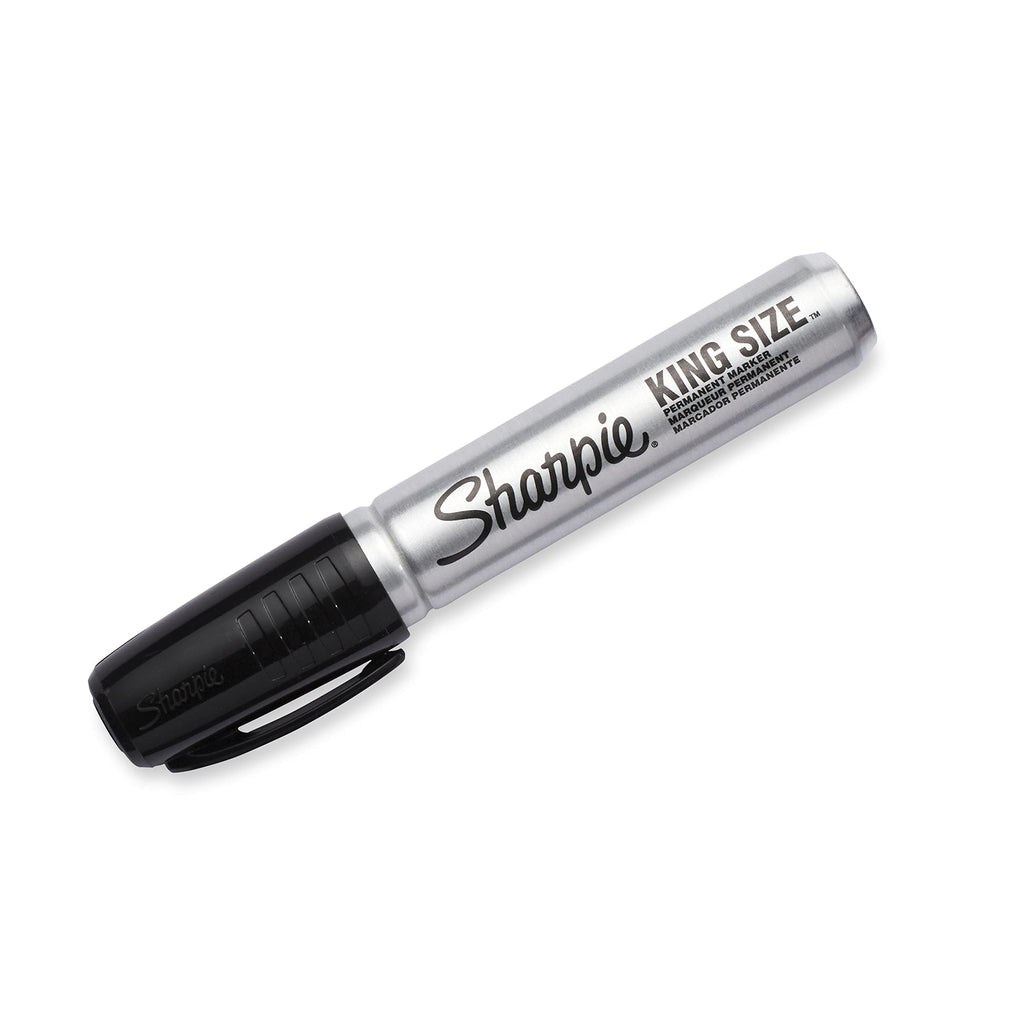 Sharpie King Size Permanent Markers Chisel Tip Markers for Work & Industrial Use, 12 Count