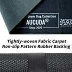 Aucuda Drum Rug Mat with Paisley Border 4x6ft Tightly Woven Fabric Cool Drum Floor Mat, Electric Drum Set Carpet Accessories for Christmas Holiday Practice, Apartment, Soundproof, Winter.