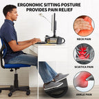 Foot Rest for Under Desk at Work - Ergonomic Foot Stools for Under Office Desk - Rocking Footrest with Roller Massager - Leg Rest for Chair, Computer Gaming -13" L x 9.6" W x 5" H