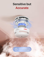 X-Sense Mini Smoke Alarm, 10-Year Battery Fire Alarm Smoke Detector with LED Indicator & Silence Button, XS01, 3-Pack