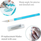Rotary Cutter Set - Quilting Kit incl. 45mm Fabric Cutter, 5 Replacement Blades, A1 Cutting Mat, Acrylic Quilting Ruler and Sewing Clips, Craft Knife Set, Ideal for Crafting, Sewing, Patchworking
