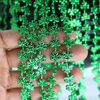 GIFTEXPRESS Green Shamrock Bead Necklaces - 72 Piece Party Favor Clover Beads for Men, Women & Kids - 33" Plastic Decoration Beaded Necklace - Bulk Pendant Accessories for St. Patricks Day, Mardi Gras & Christmas