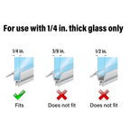 Prime-Line M 6256 Frameless Shower Door Bottom Seal for 1/4 in. Thick Glass Doors, Dual Flap and 45 Degree Drip Guard, 36 in., Clear Vinyl (Single Pack)