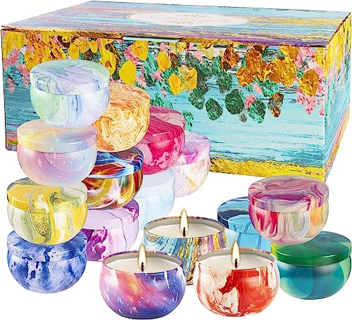 Scented Candles Aromatherapy Candles for Stress Relief,Soy Wax Candles Gifts for Women for Mothers Day, Valentine's Day,Birthday,16 X 2.5 oz
