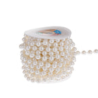 YoungJewl 10mm Pearl Strands,9 Yds of Lvory Fake Beads Garland Spool Roll with Stringed Pearls for Crafting,Wedding Party,Christmas Tree Decoration.