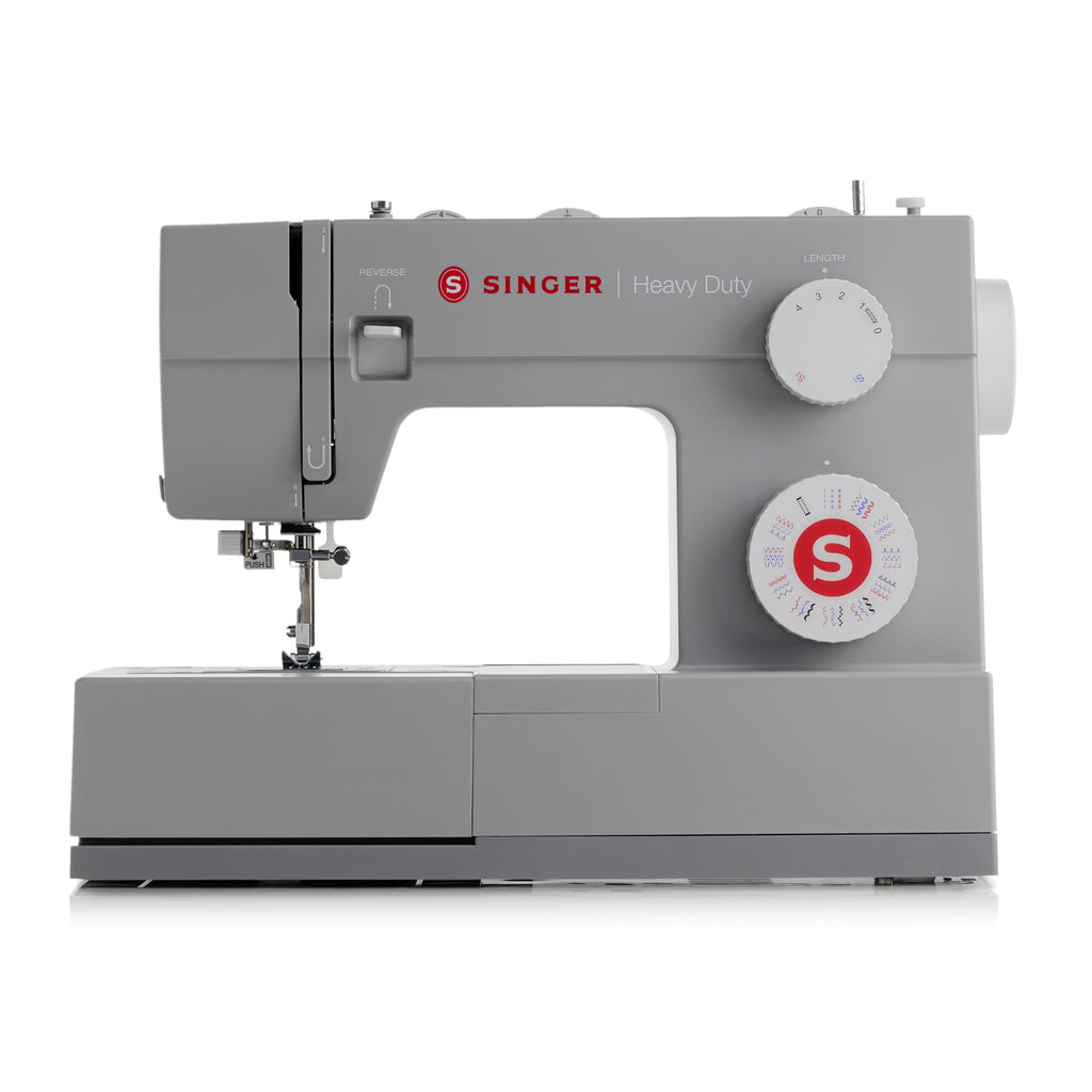 SINGER® Heavy Duty 4452 (Grey) High Speed Sewing Machine + Accessories | 32 Built-In Stitches Deliver 110 Stitch Applications | 50% More Power for Thick Fabrics, 1100 Stitches/Min, 1-Step Buttonhole