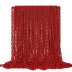 EOBOH 72PCS Bead Necklace, Red Christmas Bead Stuff Party Favors, 33" Necklaces Festival Parade Throw Accessories for Wedding Birthday Valentines Mardi Gras Christmas Celebrations Decorations